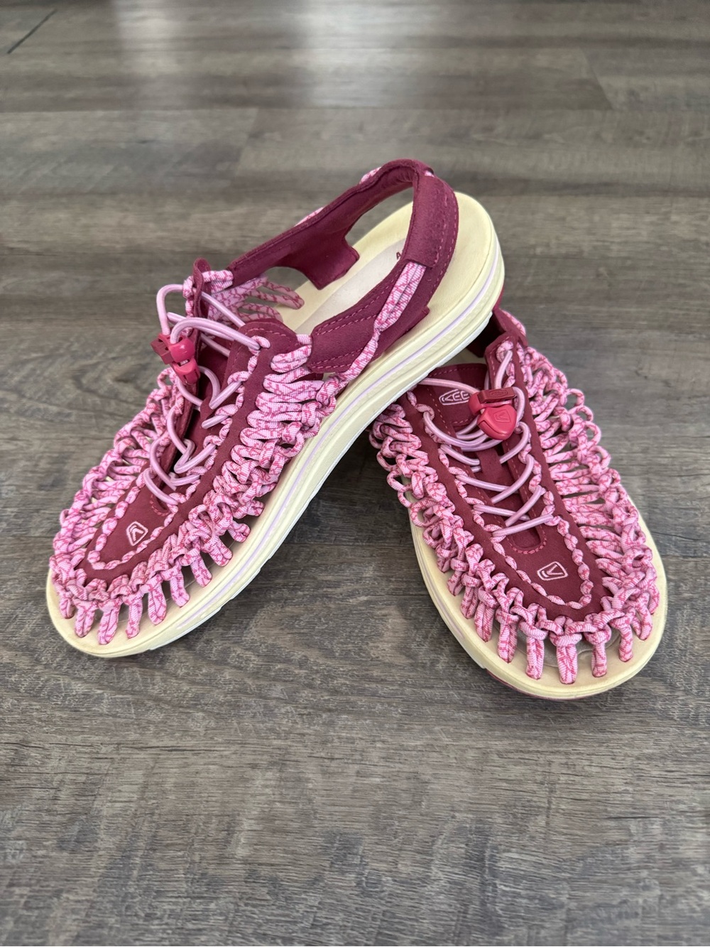 Keen Women's Two-Tone Pink Braided Slingback Sandals